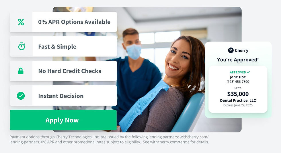 Cherry financing: 0% APR options, fast and simple, no hard credit checks, instant decision